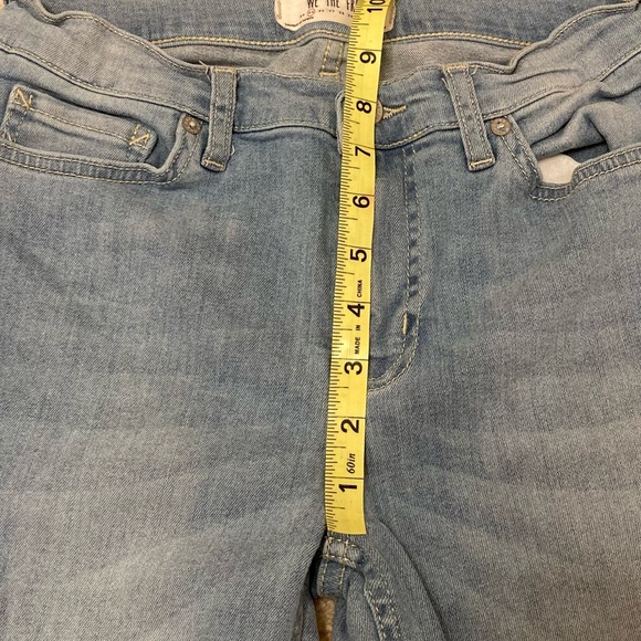 Free People We The Free Blue Ankle Cropped Fringe Jeans, Light Wash, Women’s 25 - Picture 9 of 10